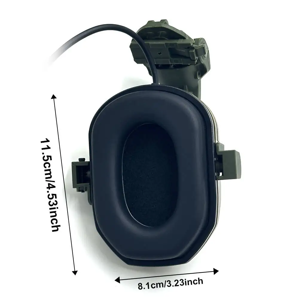 Orejeras activas montadas en casco electrónico para protección auditiva táctica Airsoft tiro reducción de ruido auriculares de caza - imagen 4
