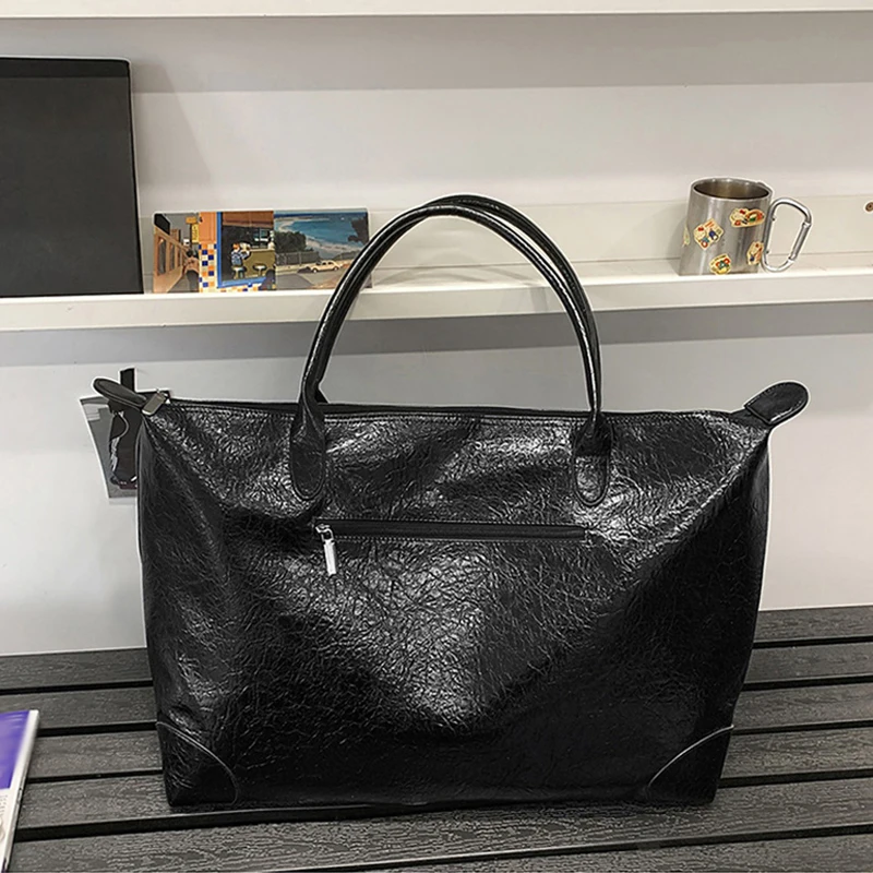 Bolso de mano de PU para gimnasio y Yoga, bolso de hombro tipo bandolera deportivo para Fitness, para acampar al aire libre, senderismo, escalada, bolso de equipaje grande - imagen 5