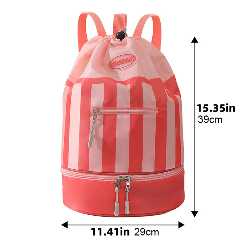 Bolsas de natación al aire libre gimnasio Fitness verano mochila de playa seca y húmeda bolsillo para zapatos independiente cordón piscina natación mochila de viaje - imagen 4