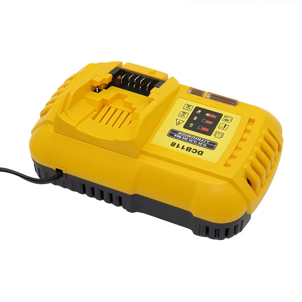 Cargador rápido de batería de litio, carga 4.5A para DeWalt 10,8 V 12V 14,4 V 20V Max 60V batería DCB101 DCB200 DCB140 DCB105 - imagen 2