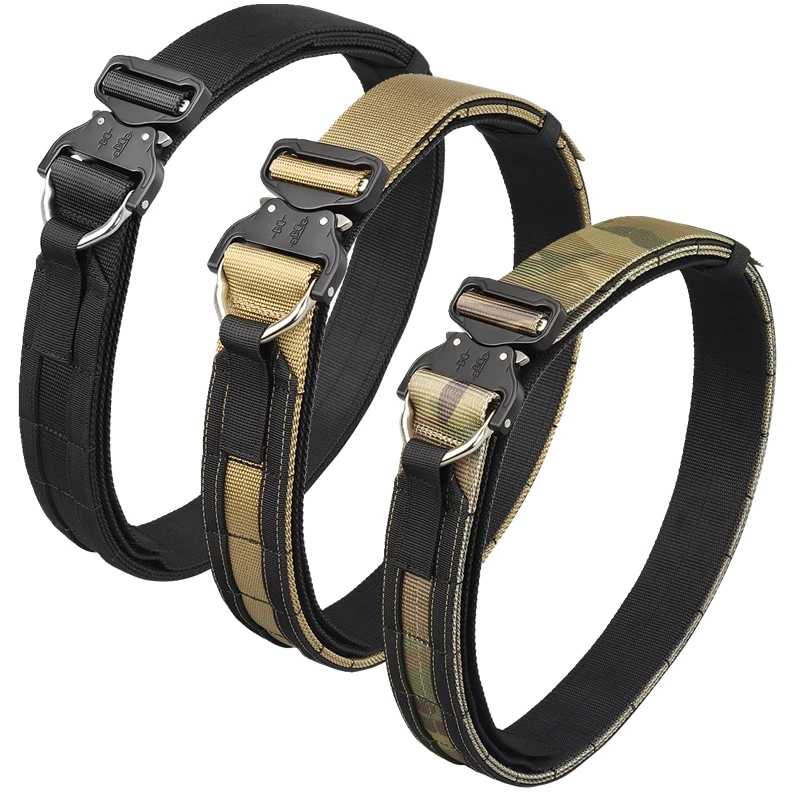 Cinturón táctico MOLLE de liberación rápida, cinturón doble de batalla con cinturón interior y almohadilla antideslizante, cinturones de aparejo resistentes para caza - imagen 4