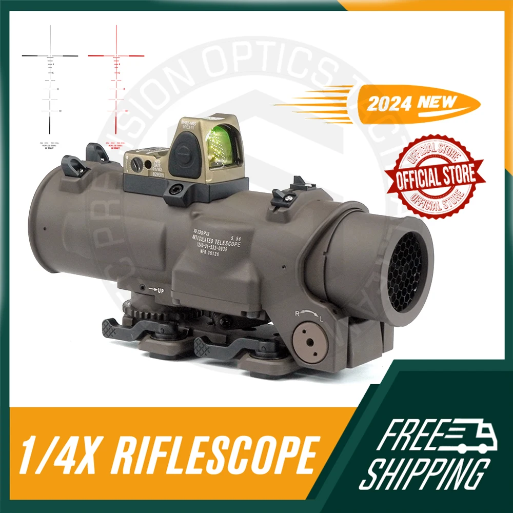 Mira telescópica táctica airsoft DR, óptica variable