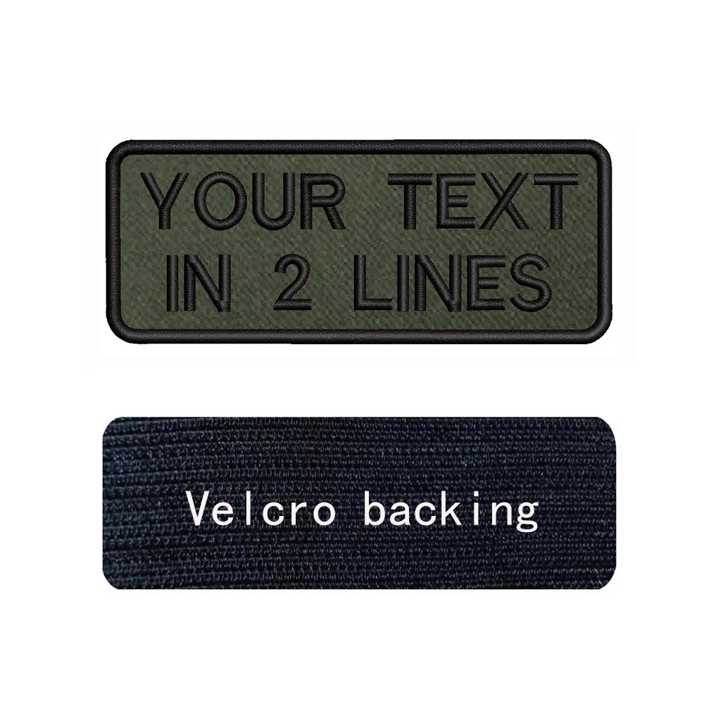 10X4cm Fondo verde militar bordado nombre personalizado parche rayas insignia hierro o parches - imagen 5