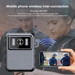 Cámara corporal WiFi para seguridad, visión nocturna IR, DVR