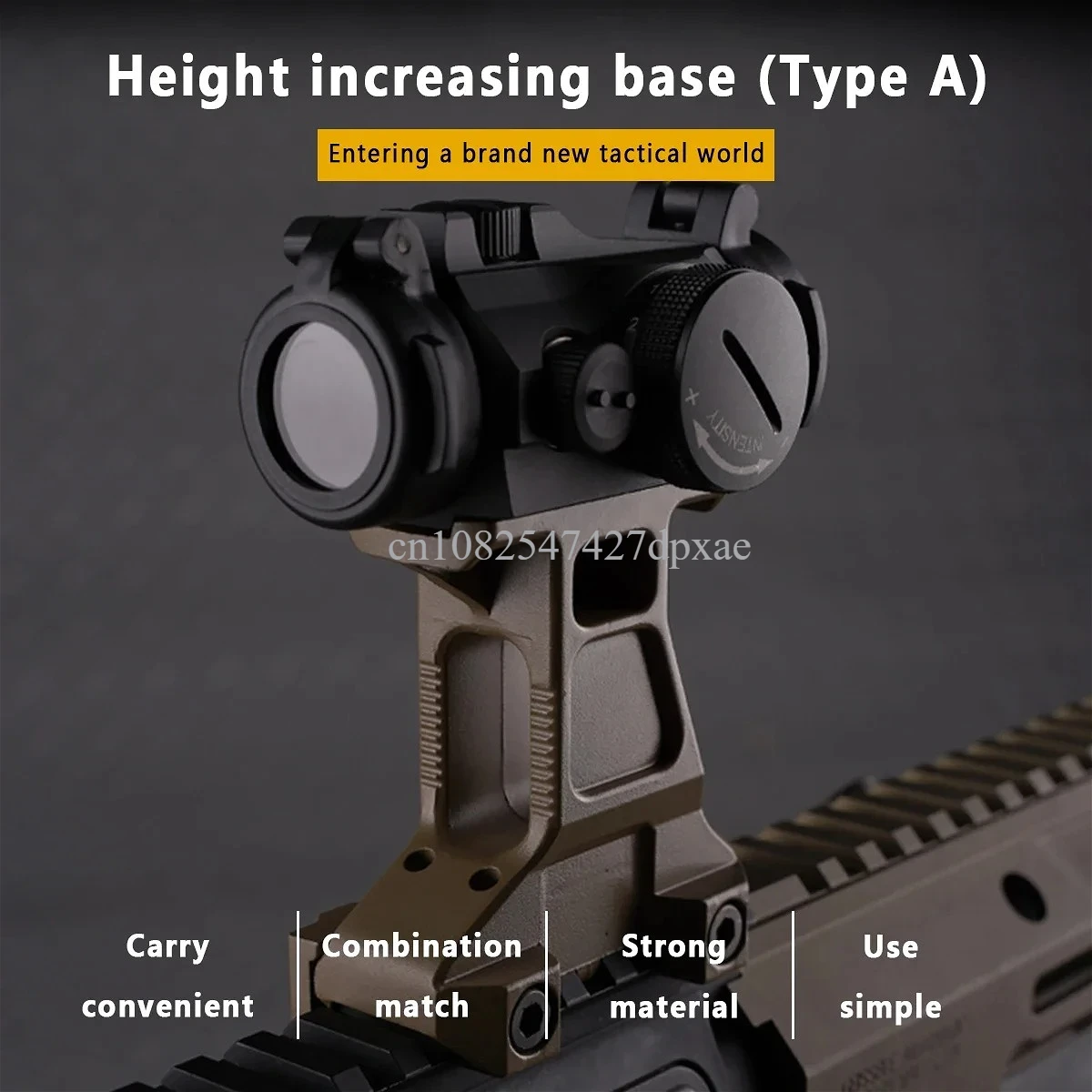 Mira telescópica T01 T02 de Metal, montaje elevado de 2,91 ", Base de mira táctica de punto rojo para caza, riel Picatinny de 20mm, unidad, soporte de lupa FTC rápido - imagen 4