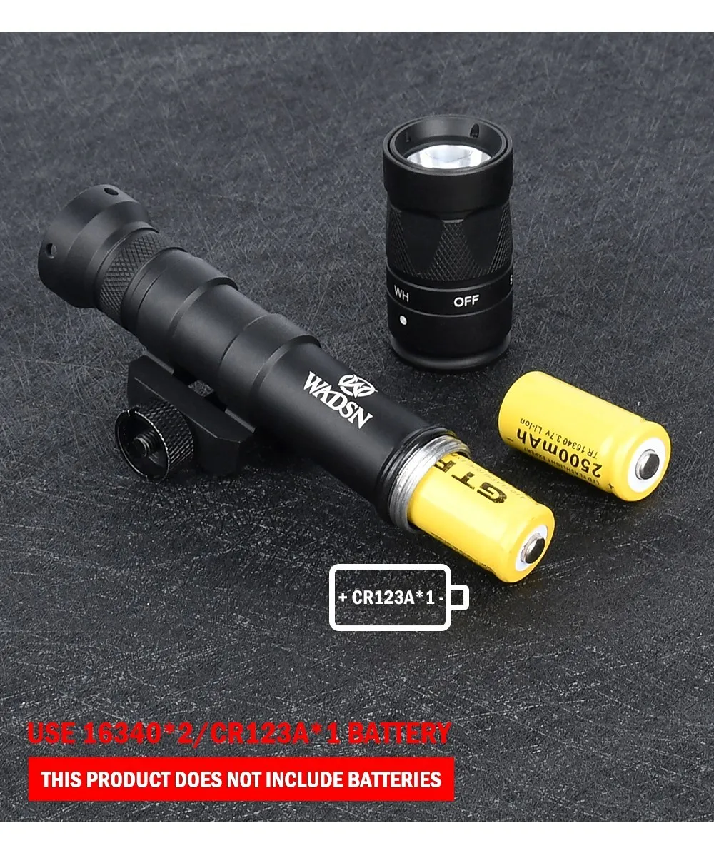 Luz de Metal Wadsn M600W, arma táctica M300W, linterna estroboscópica, linterna LED, Rifle de caza, linterna de 20mm, riel Picatinny - imagen 5