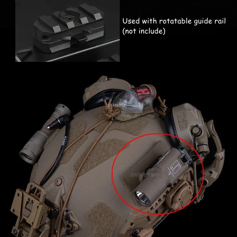 Linterna de pistola táctica X300U-A 800LM luz de pistola con estroboscópico para Glock Airsoft pistola de tiro y casco Compatible - imagen 4