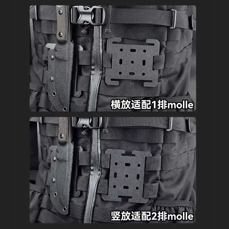 Placa adaptadora MOLLE K-Sheath, soporte para mochila táctica para funda de cuchillo EDC y organización de herramientas, 1 Uds. - imagen 4