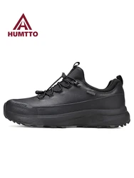 HUMTTO-zapatos de senderismo de piel de vaca para hombre, botas deportivas para la nieve, zapatos de escalada, botas de viaje, zapatillas de Trekking cálidas para exteriores para invierno