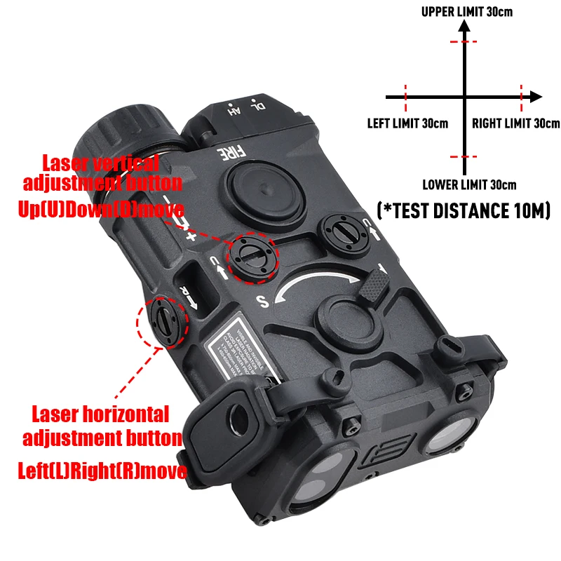Láser táctico OGL EOTech (infrarrojo/punto rojo-verde-azul), indicador de mira, linterna estroboscópica blanca, accesorio para rifles de airsoft y armas de fuego, compatible con PEQ-15 - imagen 5