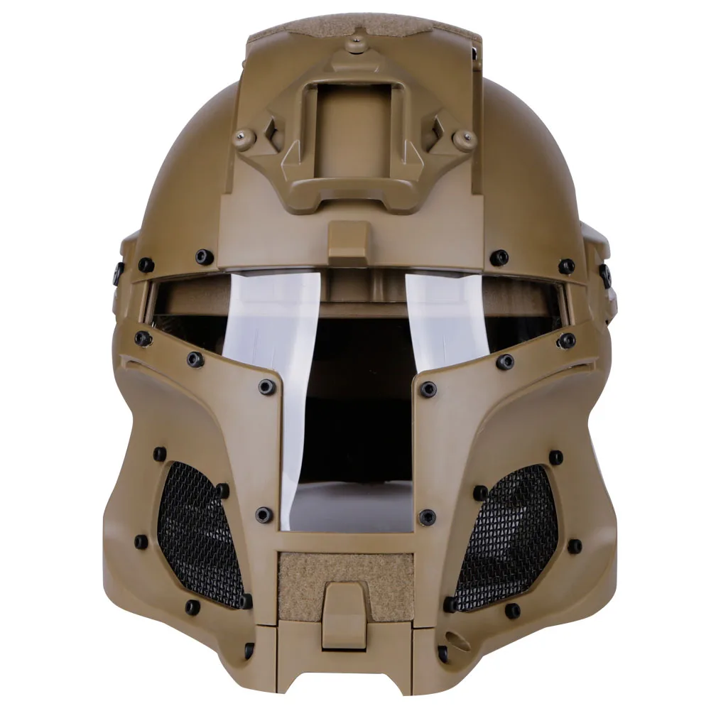 Casco de combate militar de Iron Warrior para hombre, protector táctico de cara completa para Airsoft y Paintball - imagen 3