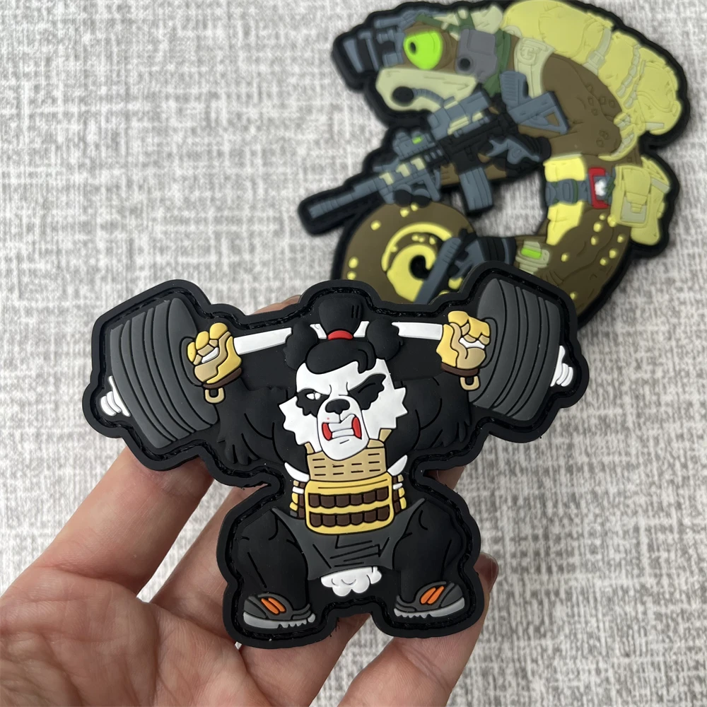 Insignia de moral de la Legión Animal táctica, parches del ejército, brazalete militar de PVC, mochila, pegatina de gancho y bucle - imagen 3