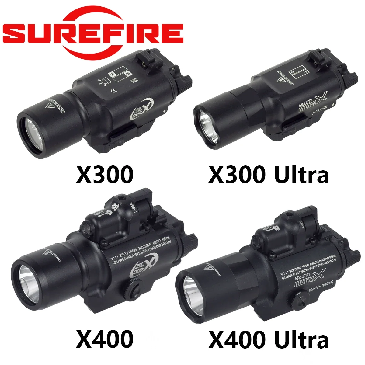 SureFire X300 Ultra X400 linterna Ultra táctica armas Airsoft luz de explorador pistola de caza linterna doble interruptor remoto - imagen 2