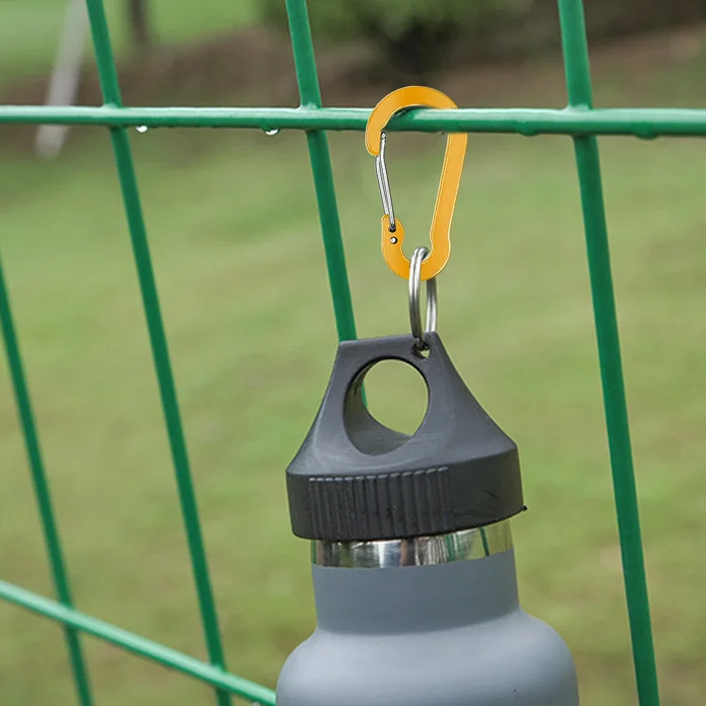 6 uds mosquetón Clip aleación de aluminio llavero hebilla de bloqueo Snap D-Ring Clip mochila al aire libre Camping multiherramienta pesca senderismo gancho - imagen 4