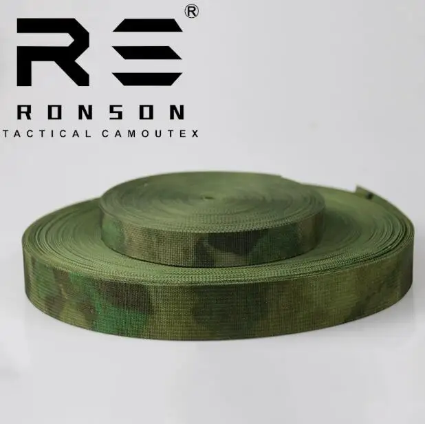 Cinta de camuflaje en las guerras verdes, correa de Jacquard, chaleco DIY, cinturón Molle de mochila, 5m, 10m de longitud, 25mm de ancho - imagen 2