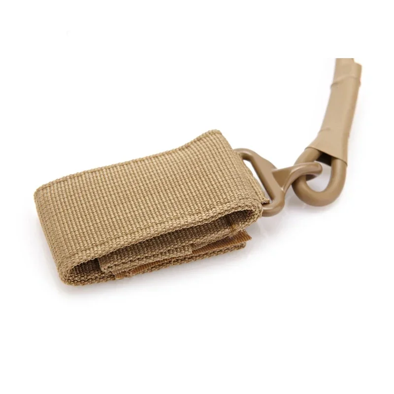 Pistola táctica ajustable, pistola de mano, cordón de resorte seguro, eslinga con cinturón, equipo de senderismo al aire libre - imagen 4