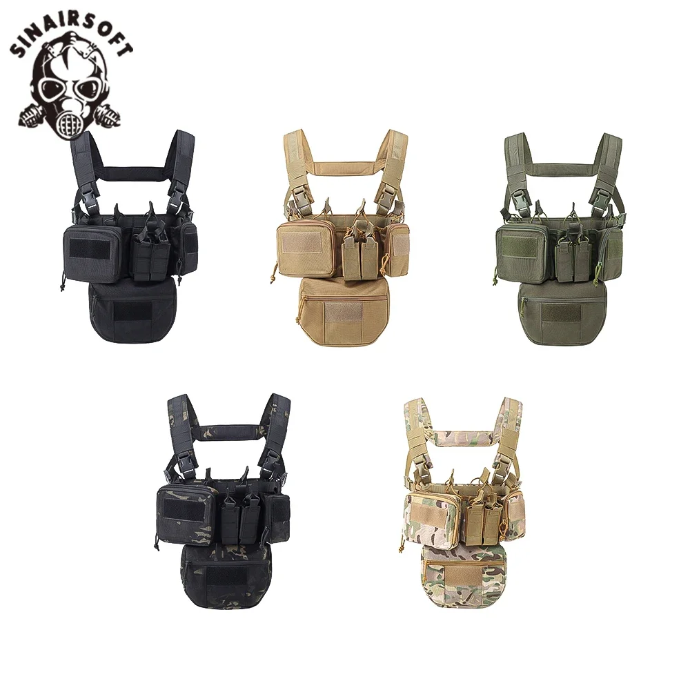 Chaleco táctico CS Match Wargame TCM, aparejo de pecho Airsoft, bolsa para revistas, sistema Molle, cintura para hombre, chaleco de caza Airsoft - imagen 5