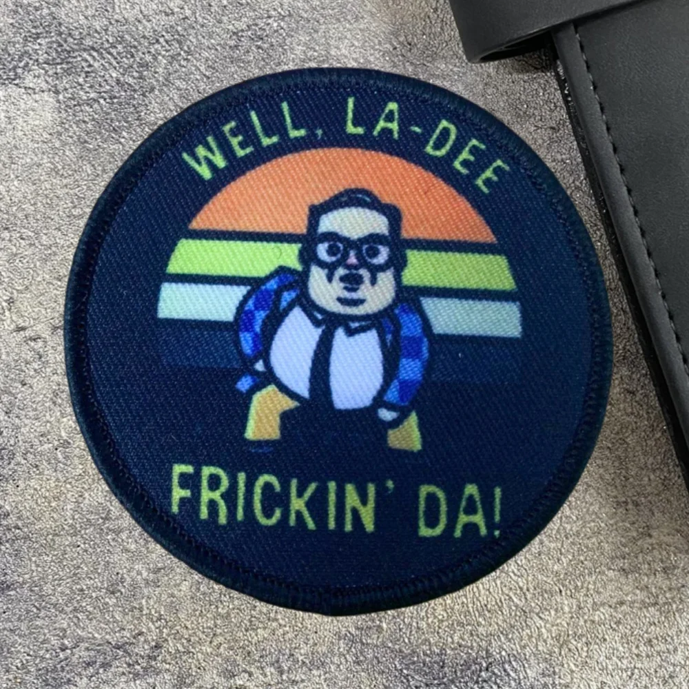 ¡Bien, La-Dee Frickin' Da! Parche de insignia de moral táctica, brazalete con gancho y bucle impreso, mochila militar, accesorios para sombrero, pegatinas - imagen 3