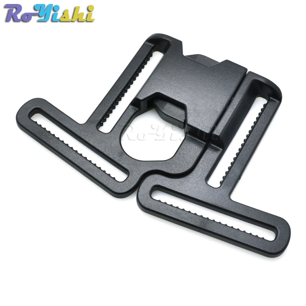 Hebilla de liberación lateral de plástico de costura de cinta tejida, correas de mochila, bolsa de deportes al aire libre, 2" - imagen 3