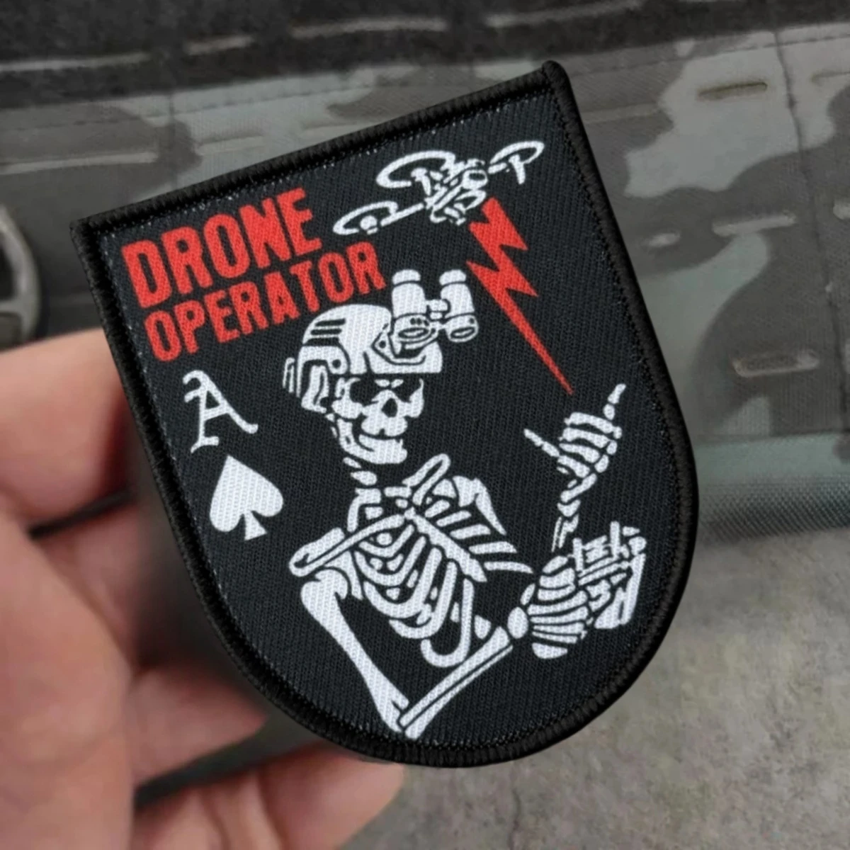 Parche militar de reconocimiento de piloto de Dron, brazalete de moral táctico, parches de gancho y bucle impresos para ropa - imagen 4