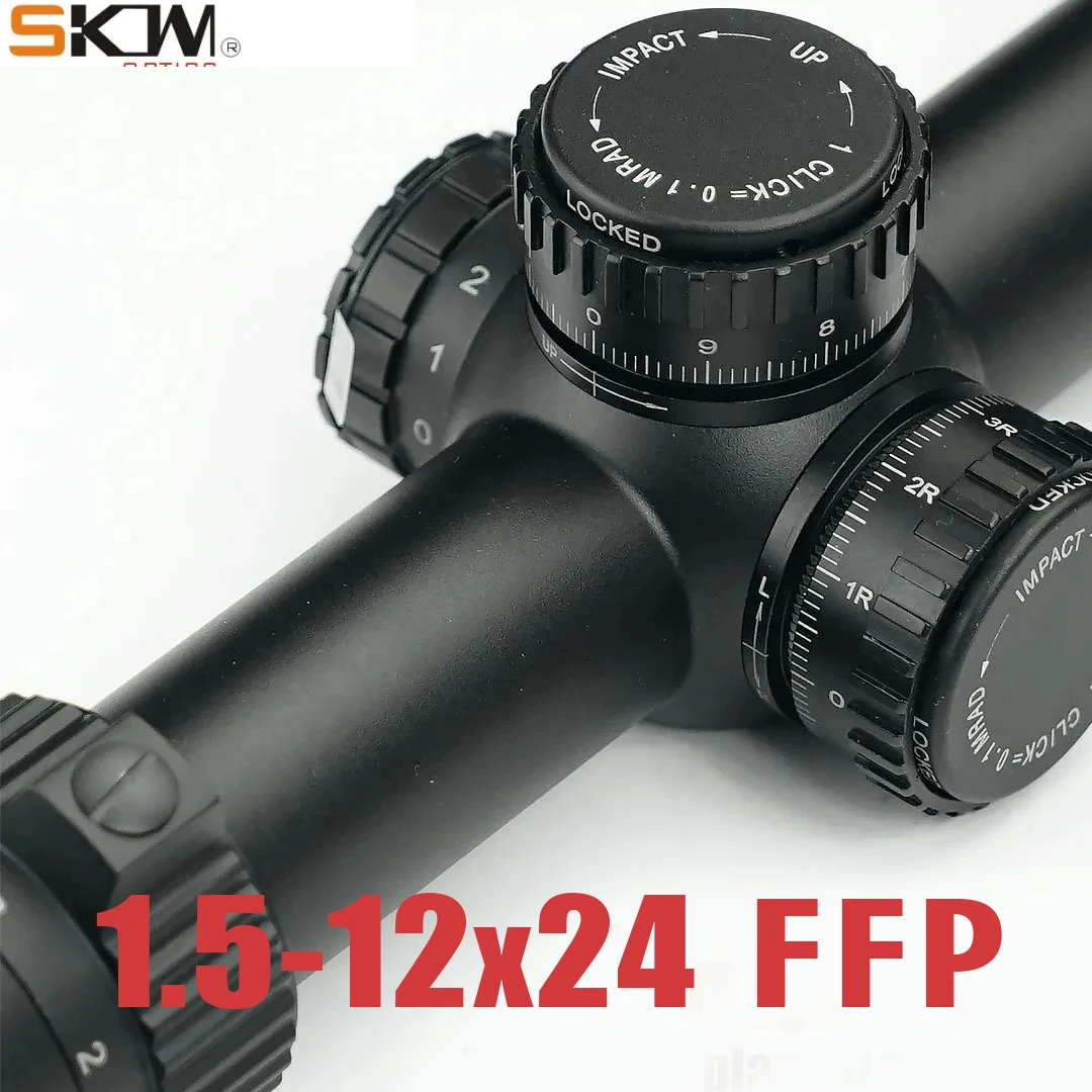SKWoptics Mira telescópica para rifle con montura CNC y retícula táctica - imagen 3