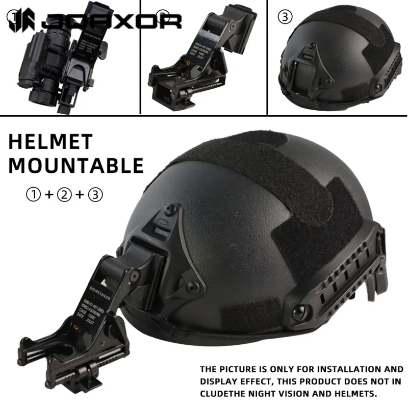 JOAXOR-soporte para gafas de visión nocturna MICH M88, Kit de montaje rápido para casco de Metal, accesorios para casco Rhino NVG PVS-7 PVS14 - imagen 4