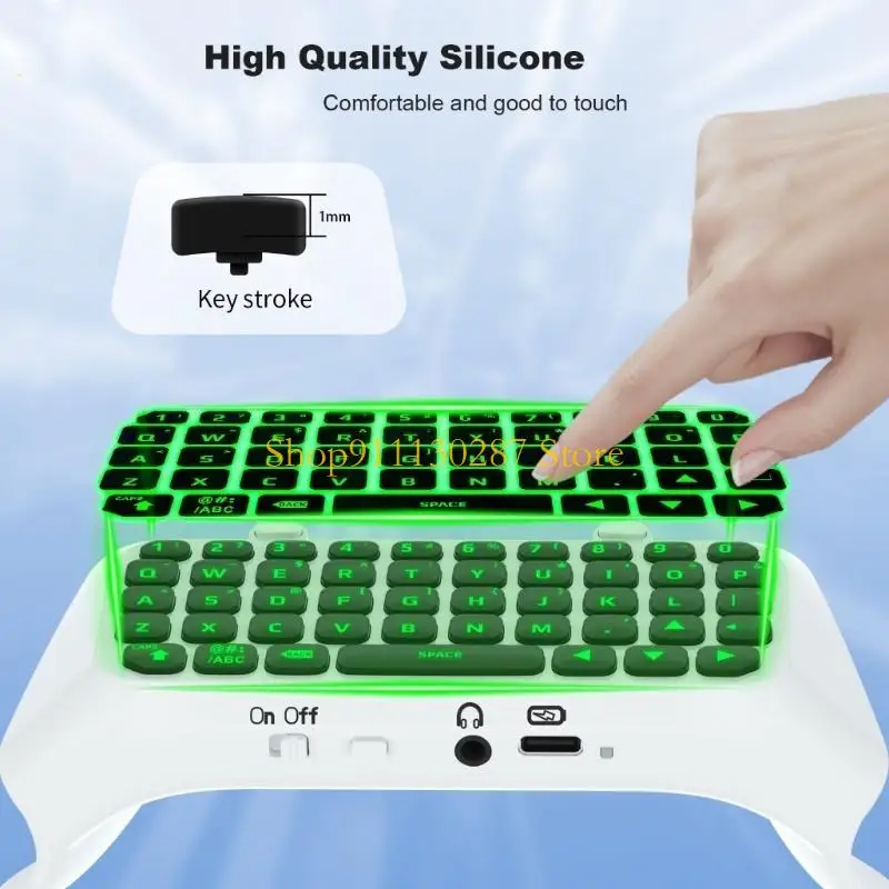 J1HC para controlador borde Compatible Mini teclado Voz retroiluminada - imagen 4