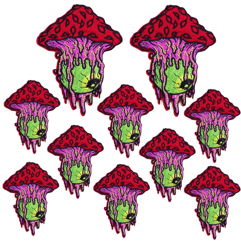 Prajna-parche bordado de llama Punk, 10 piezas, parches termoadhesivos para ropa, pegatina de calavera Punk - imagen 2