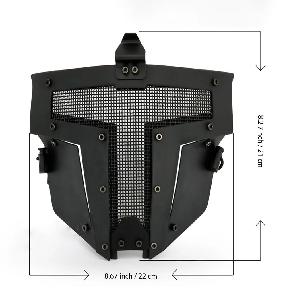 Conjunto de casco táctico con funda de casco de camuflaje & Máscara de malla de cara completa para Airsoft Equipo de tiro de paintball al aire libre Conjunto de casco de caza - imagen 5