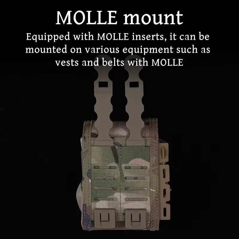 Bolsa de almacenamiento de suministros de emergencia pequeña para acampar al aire libre, revestimiento interior desmontable, montaje del sistema MOLLE - imagen 3