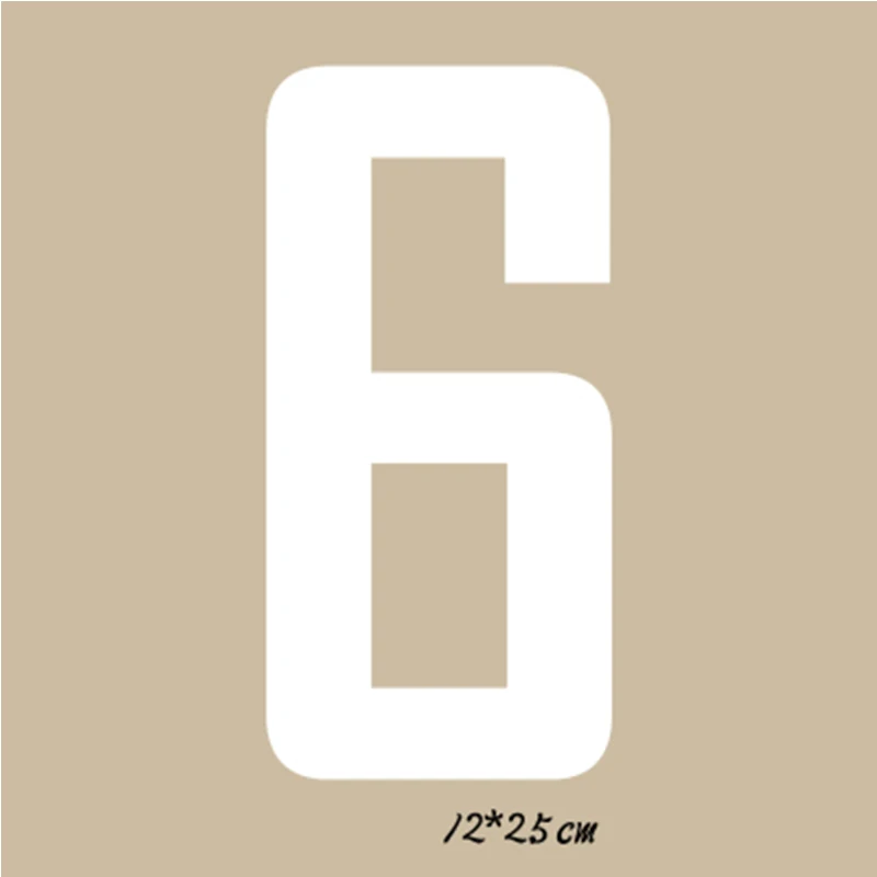 Parches de transferencia de calor para planchar con números, pegatinas de planchado DIY para ropa, camiseta, chaleco, apliques de decoración, 25CM - imagen 4