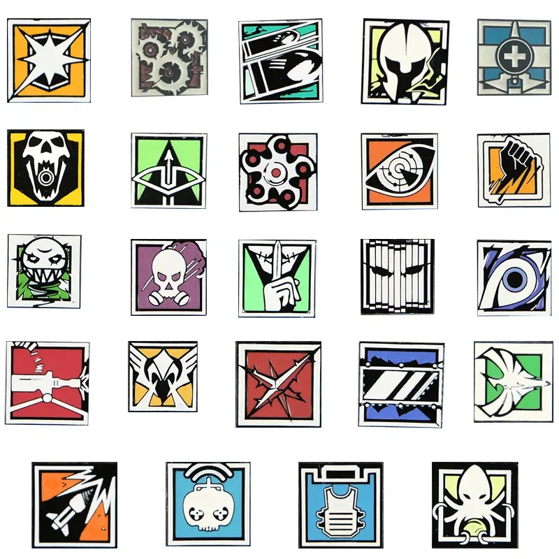 Parche de insignia de habilidades de juego Rainbow Six R6, parches de gancho y bucle, insignia de moral esmaltada de Metal, decoración para ropa y mochila - imagen 5