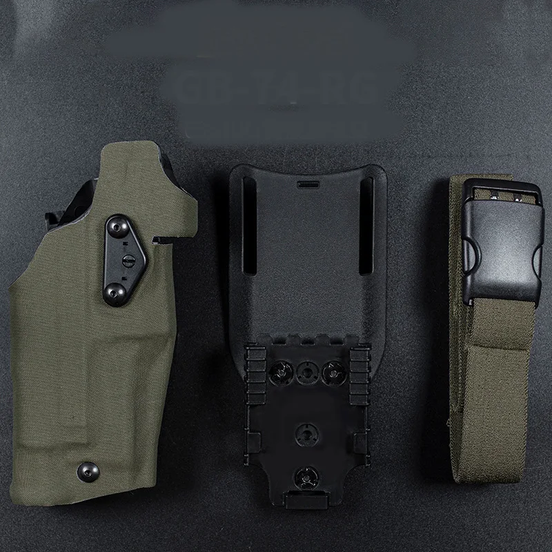 Funda táctica 6354DO para G17 con X300 X300U, sistema de bloqueo automático ligero, QLS, horquilla, cinturón, pistola, accesorios de Airsoft - imagen 2