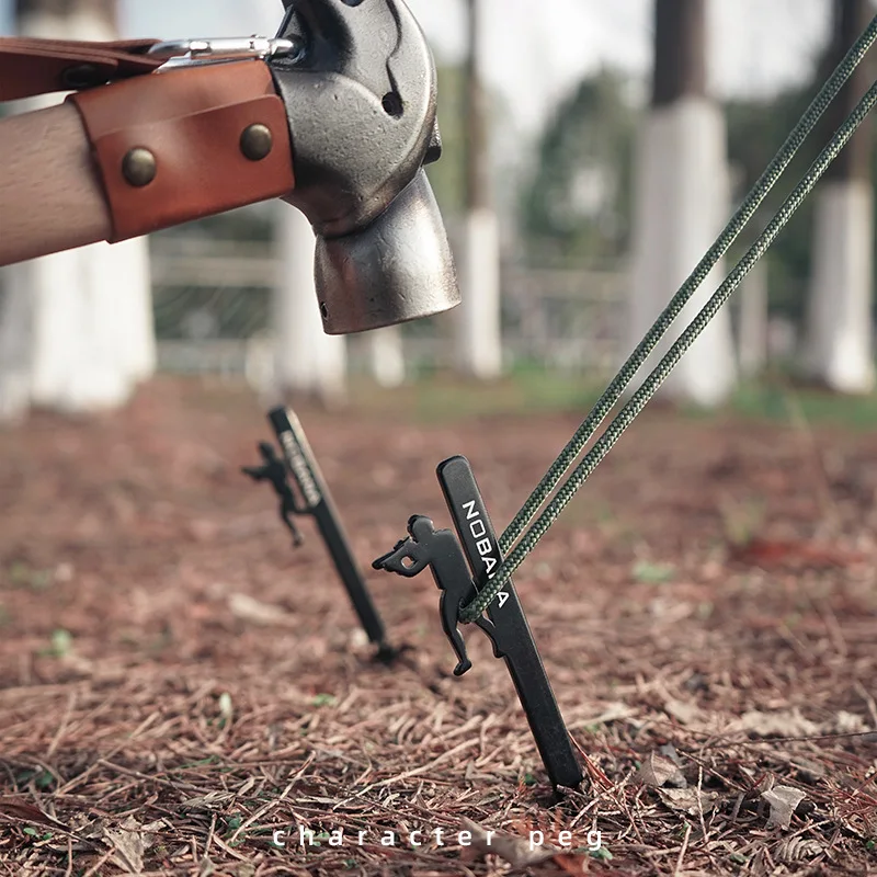 Uñas de figura para acampar al aire libre, 20Cm, 4 juegos de accesorios para tienda de campaña, clavos fijos a prueba de viento - imagen 3