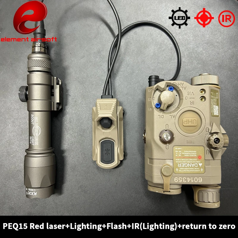 Elemento PEQ15 pluma láser M300A M600C linterna AXON control dual cola de rata PEQ15 caja táctica juego de láser infrarrojo - imagen 5