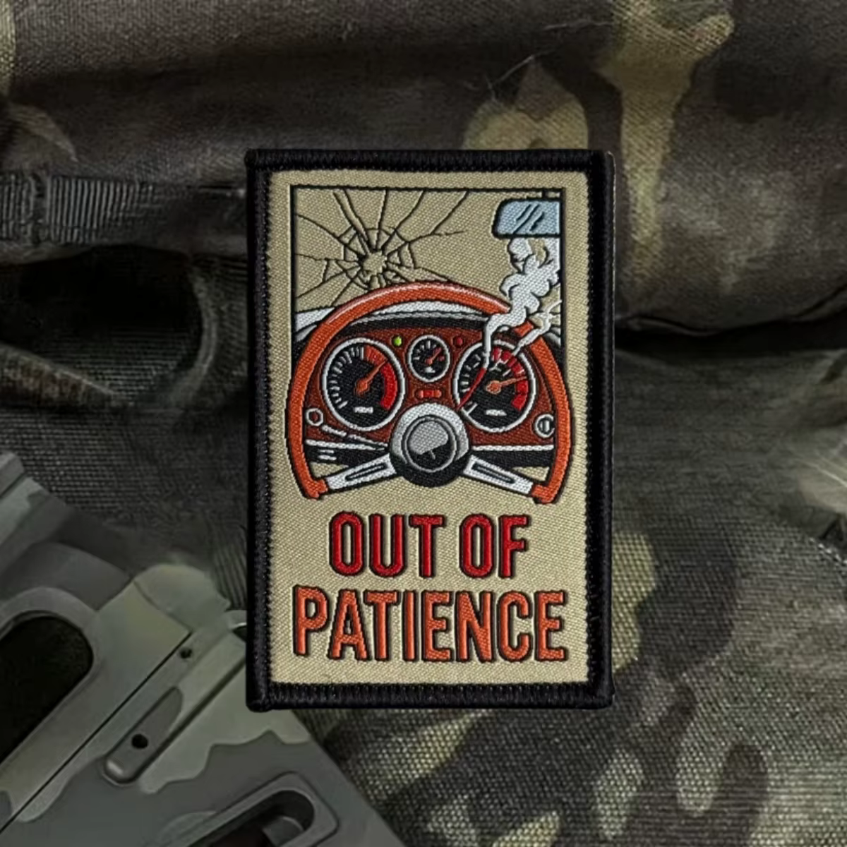 Parche táctico velcro Out of Patience para mochila airsoft - imagen 4