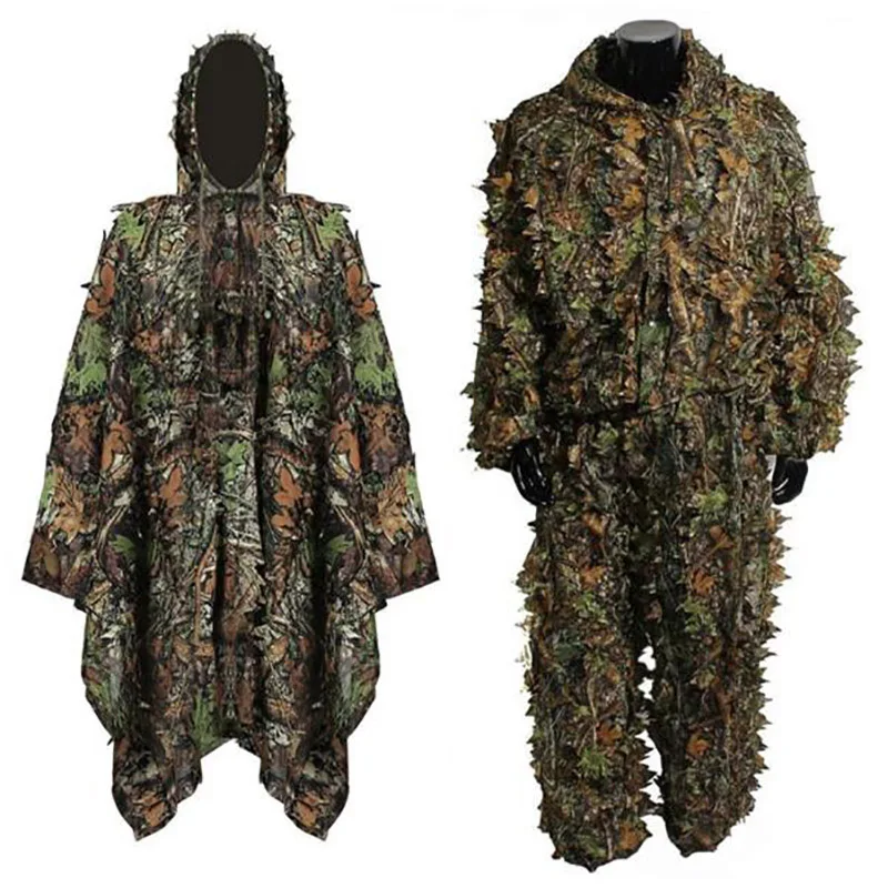 Ghillie-traje de camuflaje biónico para hombre y mujer, traje de caza al aire libre, reloj de aves, ropa de poliéster, conjunto de ropa de combate de entrenamiento - imagen 2