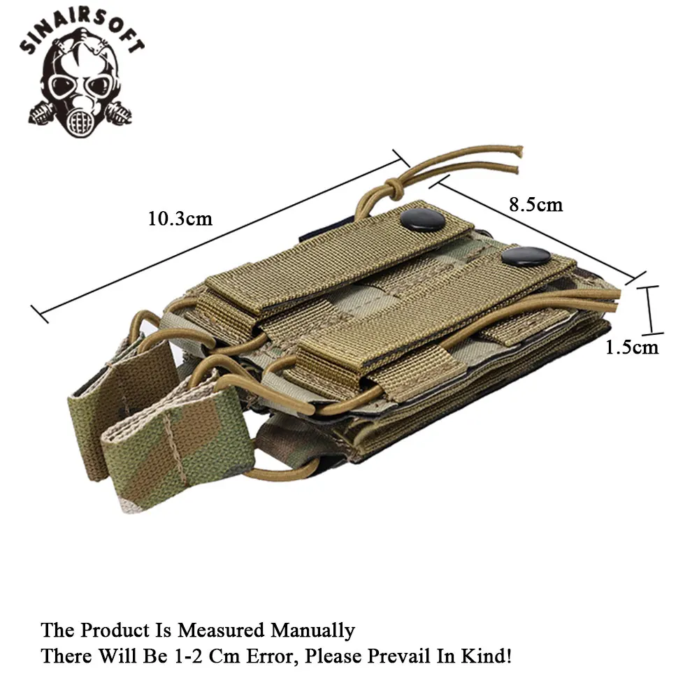 SINAIRSOFT táctico LSR 9mm bolsa para revistas doble Mag Carrier bolsa MOLLE corte láser - imagen 3