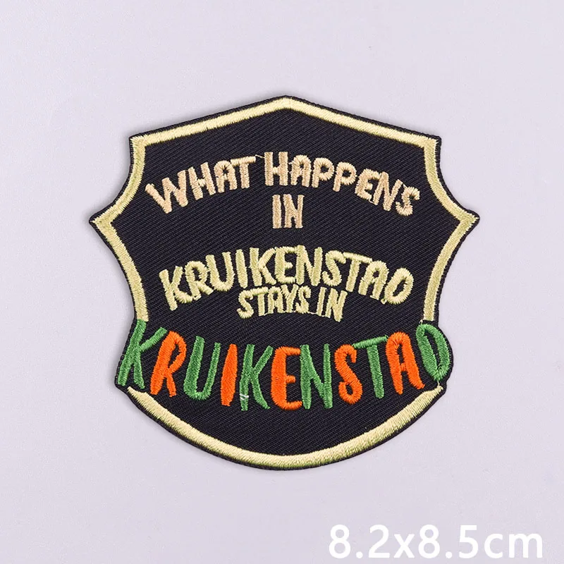 Parches bordados con emblema de Kruikenstad, parches para planchar para ropa DIY, parche de carnaval de Países Bajos, insignias decorativas de costura/hierro - imagen 2