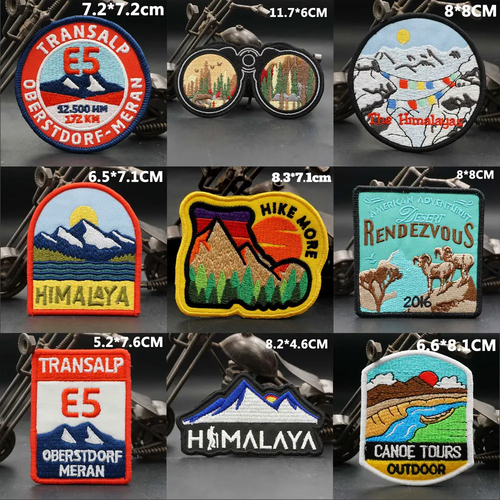 Parches bordados de aventura de exploración al aire libre, insignia de Camping y senderismo para ropa, gorras de mochila, apliques DIY