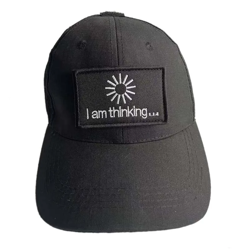 Estoy pensando... Parches bordados con apliques de ropa con emblema de moral táctica con gancho y bucle, insignia inspiradora, pegatinas para mochila - imagen 5