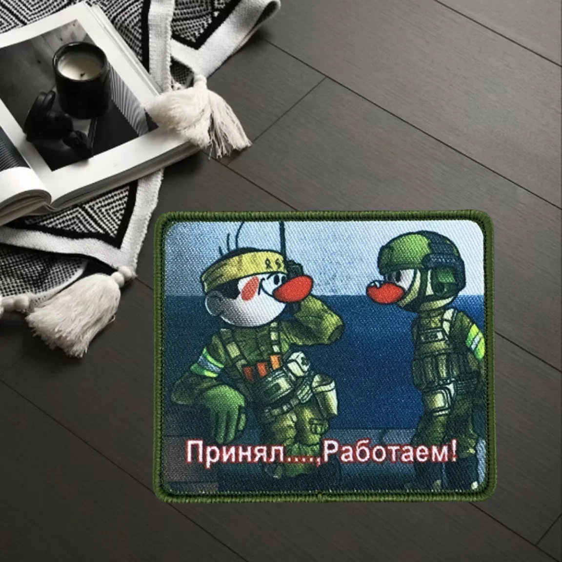 Parches tácticos de fantasma con estampado divertido de gato, cachorro, moral, insignia militar, gancho y bucle, mochila, ropa, pegatinas decorativas, brazaletes - imagen 5