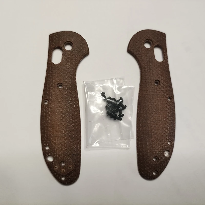 Básculas de mango de cuchillo hechas en Micarta personalizadas para Mini Griptilian 555 556 557 cuchillos plegables agarre accesorios de fabricación DIY - imagen 3