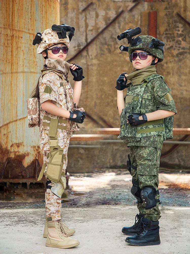 Uniforme táctico de camuflaje EMR para niños y niñas, uniforme de entrenamiento de las fuerzas especiales para niños, regalos de vacaciones para realizar, campamento de verano, nuevo - imagen 3