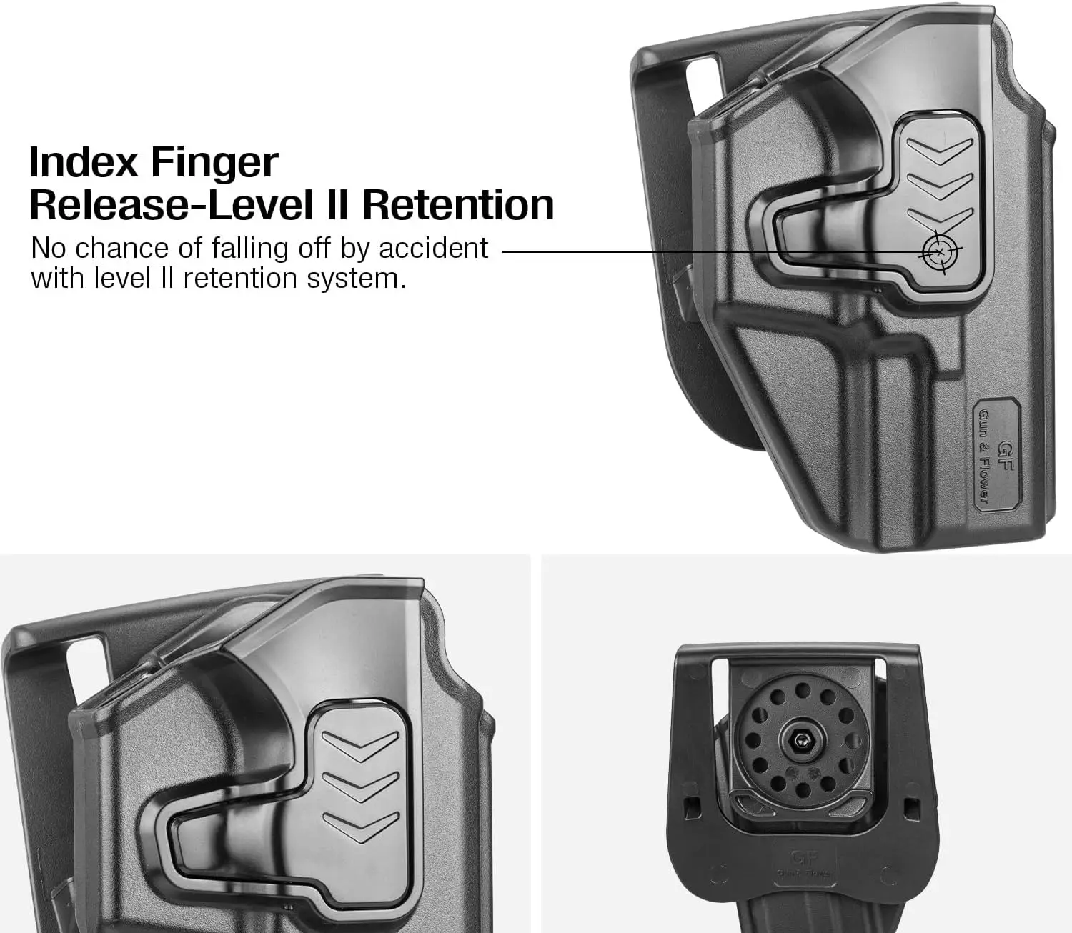 Para Taurus TS9, funda OWB, liberación de dedo índice, mano derecha, canasta ajustable, transporte de cintura exterior, sin óptica ni accesorio de luz - imagen 4