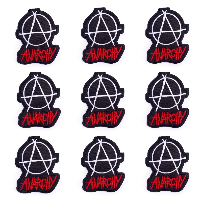 Parches bordados Punk Hippie para ropa, parches térmicos para planchar, apliques para el sol, 10 unidades por lote - imagen 3