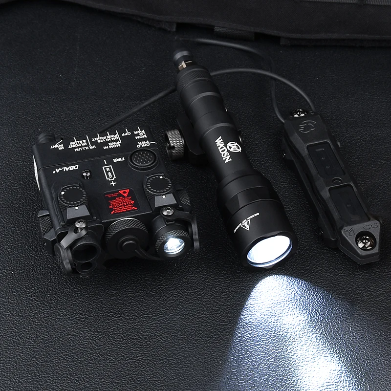 WADSN DBAL-A2 táctico rojo verde azul punto láser blanco LED vista M600U linterna de caza de alta potencia interruptor de presión Fit20MM Rail - imagen 2