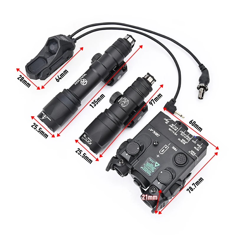 DBAL-A2 Linterna táctica IR LED estroboscópico para riel Picatinny - imagen 2