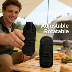 Funda táctica para linterna con clip de cinturón giratoria