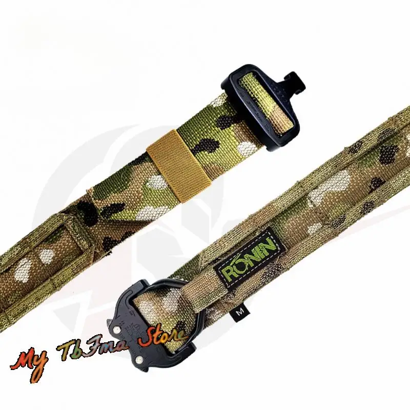 Cinturón táctico MOLLE estilo Ronin de 1,75 ", pretina de 2 capas con hebilla de doble anillo de liberación rápida - imagen 4